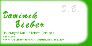 dominik bieber business card